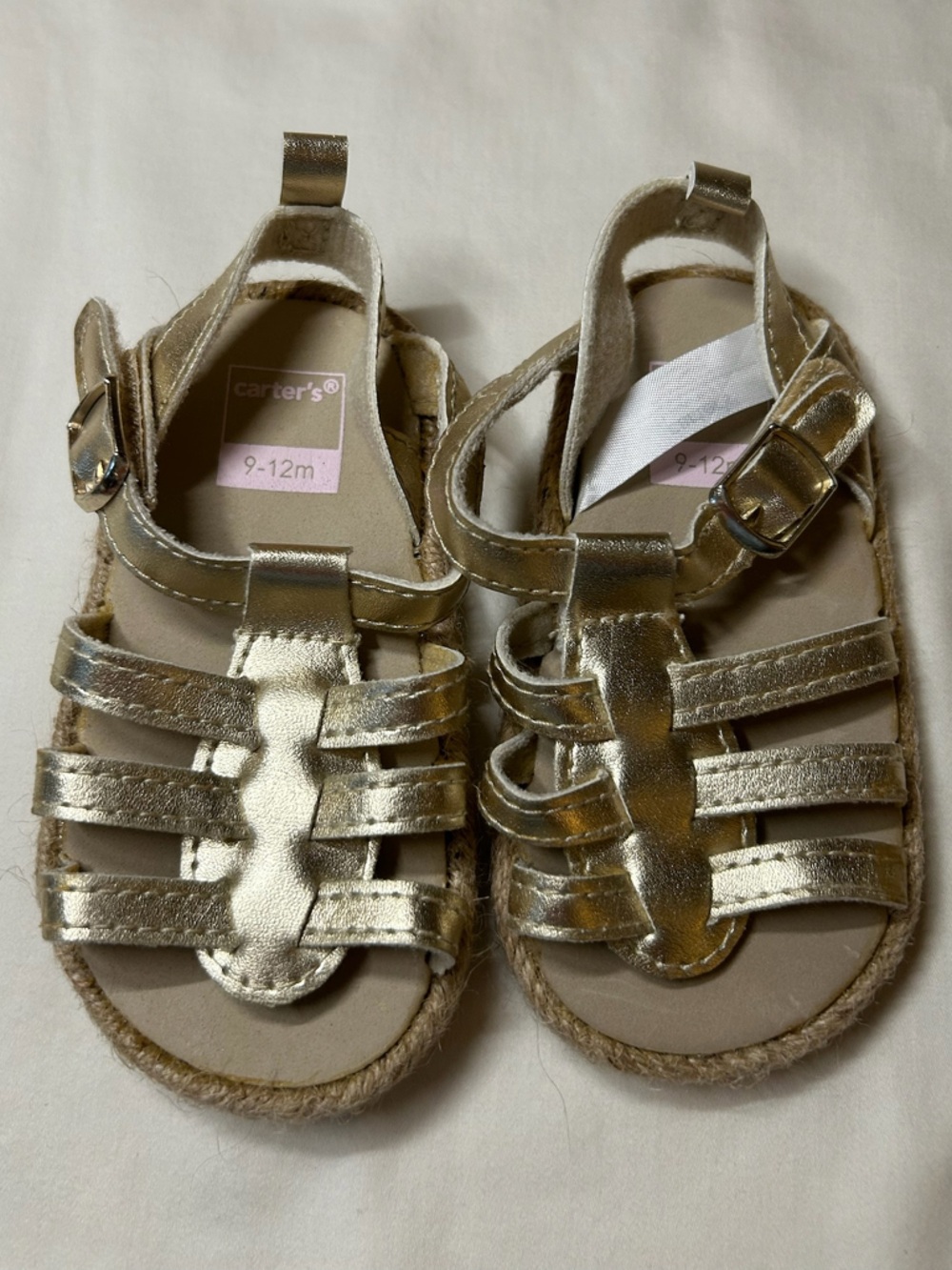 Carter's Metallic Gold Girls' Buckle-Strap Sandals